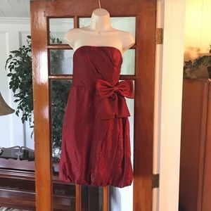Burgundy cocktail dress